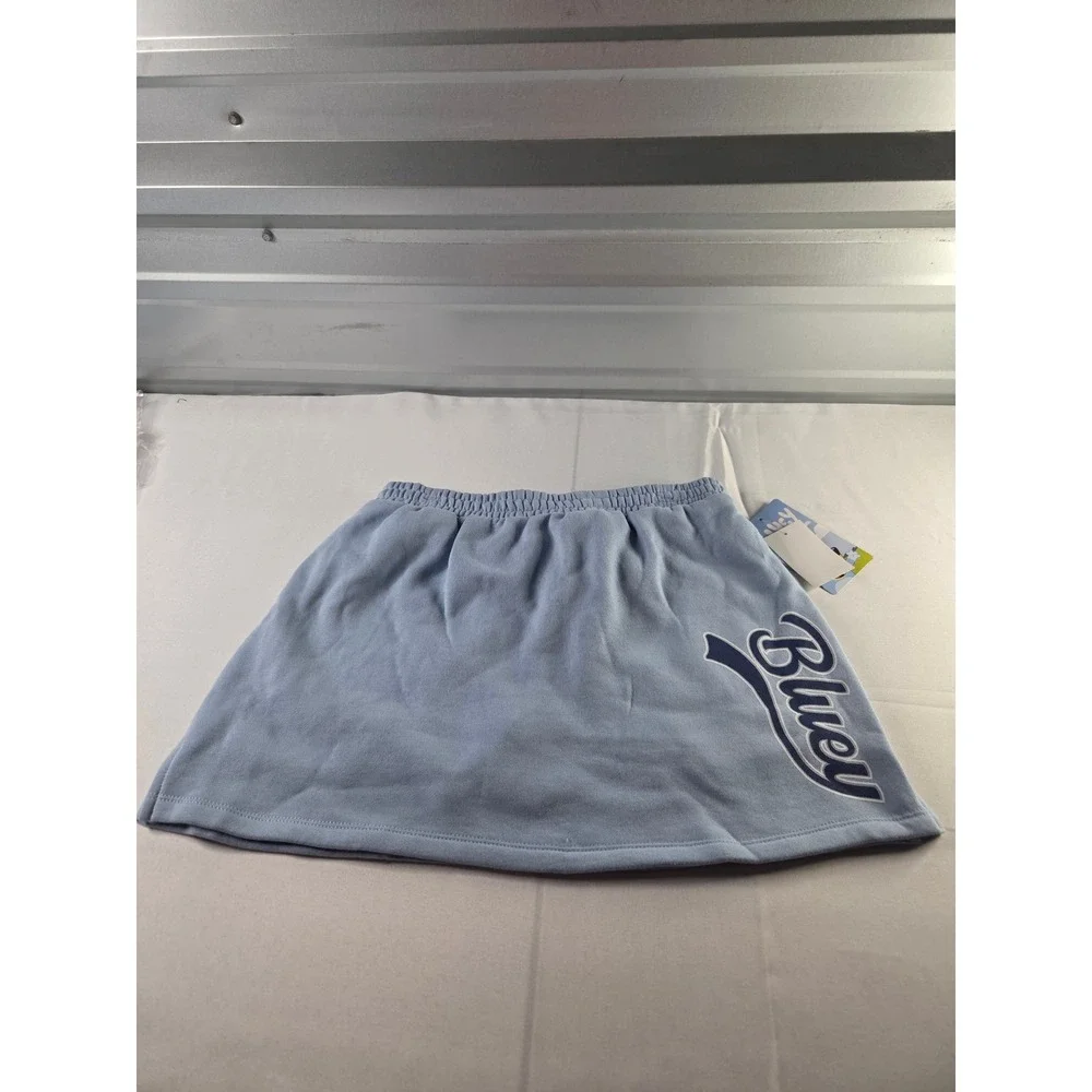 Bluey Girls 2 Pack Fleece Skort Light Blue XL 14-16 NWT Graphic Activewear